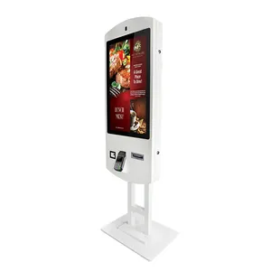 Mcdonalds KFC Wifi 32 Inch Wall Mountable Self Ordering Machine Automatic Ticket Machine with POS and Ticket Printer