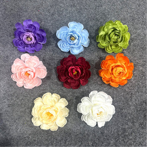 Cabeza de flor artificial de camelia de seda grande para accesorios para el cabello, decoración de ropa, ramillete, accesorio de fotografía - Product Image 2