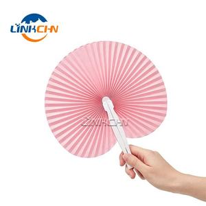 Ventilador chino de mano plegable de papel directo de fábrica con mango de plástico - Product Image 6