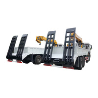 Camion de fret SINO TRUCK HOWO à 12 roues, 8X4, 20 tonnes, grue à flèche droite montée sur camion, Chine