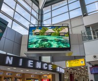 Écran LED publicitaire pour ascenseur d'aéroport P1.86, mur vidéo fixe avec affichage animé, panneau d'affichage à plat, marge d'erreur de 1,8 mm, mur publicitaire