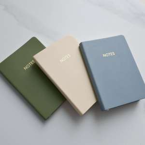 Cuaderno de Tapa Blanda de Cuero PU Color Morandi Mini A5 Premium, Elegante Cuaderno de Escritura para la Escuela, Oficina, Estudio, Negocios - Product Image 3