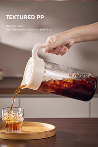 <span class=keywords><strong>Cafetera</strong></span> Francesa <span class=keywords><strong>de</strong></span> Vidrio Borosilicato, 1.9L <span class=keywords><strong>de</strong></span> Capacidad, Diseño Moderno, Ecológica, <span class=keywords><strong>con</strong></span> <span class=keywords><strong>Filtro</strong></span> Manual para Té Helado/Jugo - Product Image 6