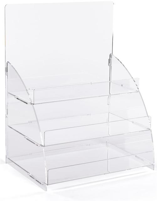 Multi-tier Portable Detachable Acrylic Display Stand Adjustable Height Factory Wholesale Price for Retail Store Jewelry Cosmetic
