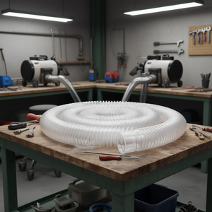 Tuyau de collecteur de poussière en PVC, diamètre 2 pouces, longueur 10 pieds, flexible et transparent, pour usage industriel - Product Image 2