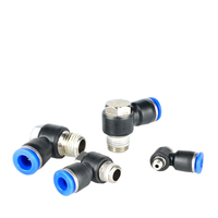 Raccord pneumatique rapide Snway en cuivre nickelé, coudé à 90°, Ph8-02, pour tuyau de 6 mm, raccords hexagonaux externes 8 mm 6