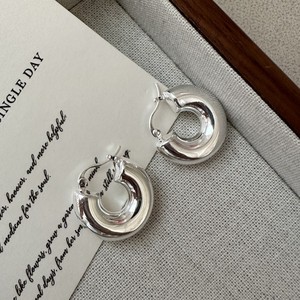 Pendientes de aro Retro de plata de ley S925 estilo coreano joyería fina clásica Simple con diseño de nicho y estilo Retro hueco - Product Image 6