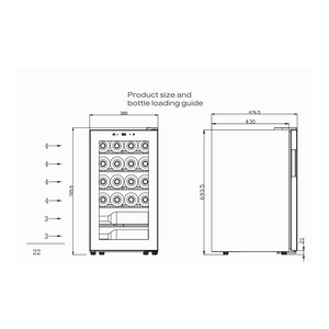 <span class=keywords><strong>Bacchus</strong></span>-enfriador de vino integrado, Enfriador de bebidas y cerveza, puertas enfriadoras de vino de cristal, compresor de vino, vinoteca - Product Image 6