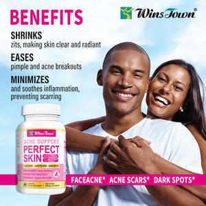 Suplemento J48 de alta calidad para eliminar granos y acné en adolescentes y adultos, vitaminas en cápsulas para el acné hormonal y cístico. - Product Image 2