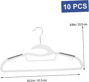 Perchas de Plástico Resistentes para Ropa, Perchas Antideslizantes para Abrigos, Perchas de Plástico Ahorradoras de Espacio con Diseño Antideslizante para Armario - Product Image 2