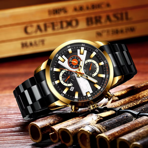 Reloj de Pulsera de Lujo para Hombre con Movimiento de Cuarzo Analógico, Caja de Aleación, Esfera de Cristal, Manecillas, Correa de Acero Inoxidable, Resistente al Agua 3BAR, Clásico y Moderno - Product Image 4