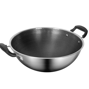 Chảo xào inox 304 KENGQ chống dính tổ ong 45cm dùng cho bếp gas - Product Image 1
