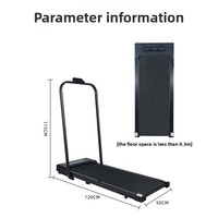 Tapis roulant pliable pour la maison avec accoudoirs, incluant des options de pente et de position plate, sans test de fréquence cardiaque