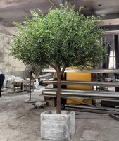 Arbre d'olivier artificiel de luxe personnalisé de 6 pieds, 7 pieds, 8 pieds, 10 pieds, en soie, feuilles artificielles, toucher réel, décoration intérieure