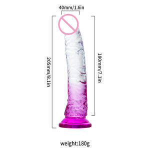 2023 coloré TPE gode 8 pouces doux réaliste gode avec ventouse puissante G Spot stimulateur femmes Masturbation adulte Sex Toy - Product Image 3