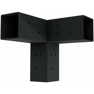 Pièces de support de pergola en acier noir, support d'angle à 3 voies à angle droit - Product Image 1