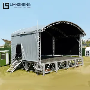 Suporte de design de plataforma para telhado, tenda de eventos ao ar livre de alumínio, fase de concerto