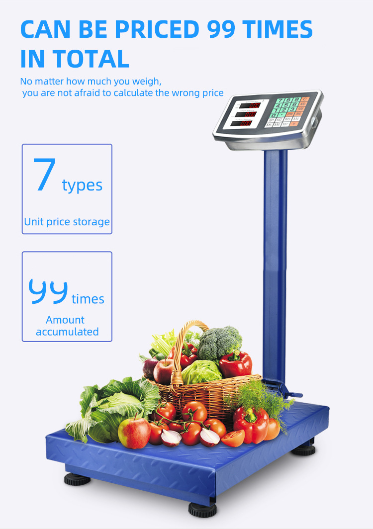 TCS 100kg electronic platform scales professional for floor weighing industrial 150kg digital platform scale