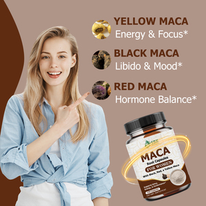 Hot Sale Oem Maca Root Capsules for Women Maca Root Blend Energy Support Supports Drive Enhanced Absorption Capsules - Product Image 4