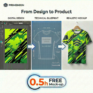 T-shirt de compression à manches longues Primemion, coupe ajustée, en Spandex/Polyester, séchage rapide, anti-UV, design orange marine, personnalisation OEM ODM - Product Image 3