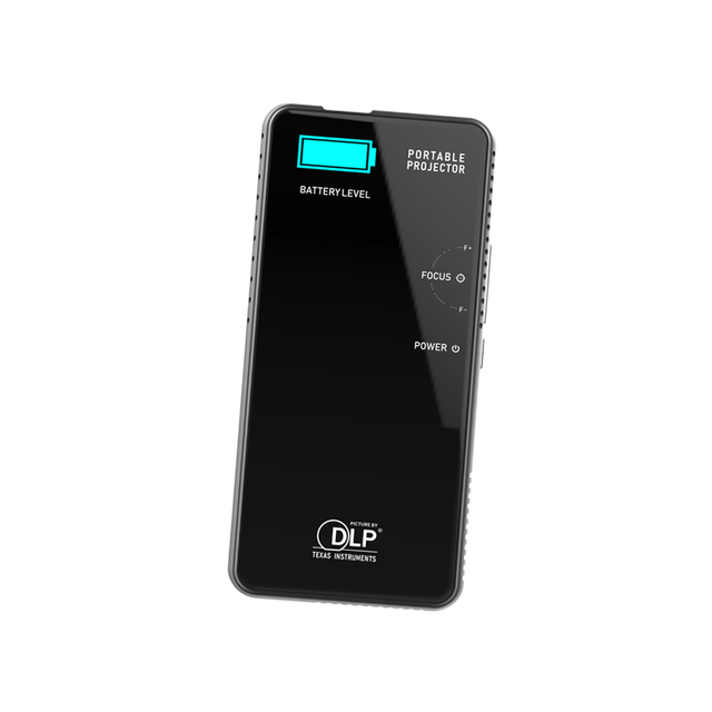 W&F Black Card DLP Projector with Battery 480P Android 8.1 Ultra-portable 3D Projector