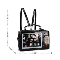 Mode holographique PU cuir dames sacs à main conception personnalisée clair PVC Ita sac bandoulière pour épingles affichage