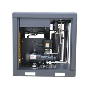เครื่องอัดอากาศแบบสกรูอุตสาหกรรม APCOM 11KW 15HP สีเหลือง ลดราคาพิเศษ, เครื่องอัดอากาศแบบโรตารี่ขับเคลื่อนโดยตรง เสียงเบา - Product Image 2