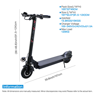 S09 Wholesale 350W Adults <b>Scooter</b> Lithium Battery Two Wheels E <b>Folding</b> <b>Mobility</b> CE/RoHS Certificated QK-S09 Long Range Performan - Product Image 2