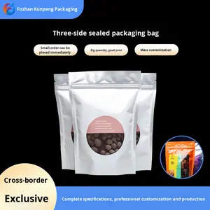 ถุงบรรจุภัณฑ์อาหารแบบกำหนดเอง สำหรับ<span class=keywords><strong>ทุเรียน</strong></span> ถั่วแห้ง แบบปิดผนึก<span class=keywords><strong>สาม</strong></span>ด้าน มีหน้าต่างและซิปด้านบน ปิดผนึกซ้ำได้ - Product Image 3