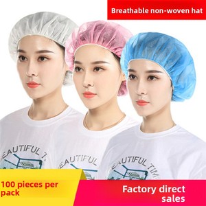 Gorro desechable unisex de tela no tejida <span class=keywords><strong>para</strong></span> <span class=keywords><strong>cocina</strong></span>, taller o fábrica, tipo chef, antipolvo y engrosado. - Product Image 3