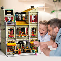 Modèle de pizzeria Urge 10202, puzzles 3D, bricolage, mini-maison, nouveaux jouets pour filles, maisons pour blocs, jouets de construction