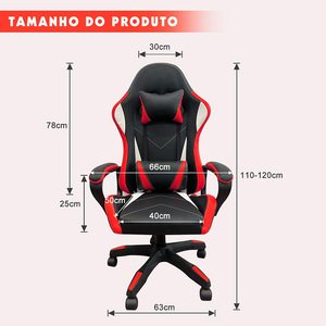 <span class=keywords><strong>Silla</strong></span> <span class=keywords><strong>Gamer</strong></span> Profesional de Lujo, Tapizada en Cuero, para Oficina u Hogar, Nueva, Exclusiva para Videojuegos, Serie Pro, Color Rojo - Product Image 2