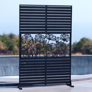 Custom Metal Privacy <strong>Screen</strong> Outdoor Indoor Privacy <strong>Screens</strong> with Stand Panels <strong>Free</strong> <strong>Standing</strong> Decorative Privacy <strong>Screen</strong> <strong>for</strong> Patio - Product Image 3