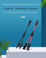 Connecteur Y photovoltaïque étanche IP68 1500V 2-en-1 Y3 Y4 Y5 pour panneau solaire, contact en cuivre 30A, connecteur de câble mâle/femelle 2-1 3-1
