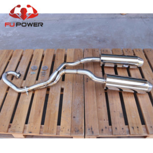 Sistema de escape doble completo Fupower Racing para <span class=keywords><strong>Yamaha</strong></span> <span class=keywords><strong>Raptor</strong></span> 700 <span class=keywords><strong>2015</strong></span>+ (tubería de escape, tubo de conexión, tubo intermedio) - Product Image 3