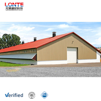LONTE - Gallinero Prefabricado de Acero para Ahorro de Mano de Obra, Estructura de Acero para Granjas Avícolas