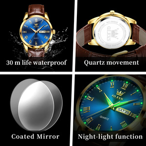 <span class=keywords><strong>Montre</strong></span> <span class=keywords><strong>Homme</strong></span> OLEVS 5892, Fabrication OEM, Logo Personnalisé, Bracelet en Cuir, Vente en Gros, Bracelets de Luxe Classiques, Étanche, <span class=keywords><strong>Montre</strong></span> à Quartz pour <span class=keywords><strong>Homme</strong></span> - Product Image 5