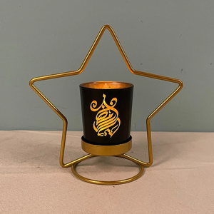 DAMAI Ramadan Gold Moon Shaped Metal Pillar Candle Holder Centerpiece Candlestick Stand - Product Image 5