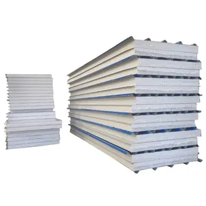 PIR/PUR polyurethane sandwich rock wool sandwich panel produced by professional manufacturers for cold storage construction