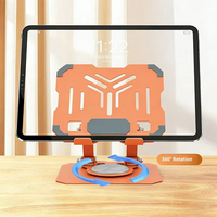 Support de téléphone et tablette rotatif à 360 degrés tout en métal, pliable, pour bureau, avec refroidissement, support paresseux, réglage multi-angles, modèle K6