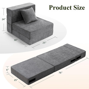 Canapé gonflable simple ou double, polyvalent, pour l'intérieur et l'extérieur, chaise de loisirs pour balcon, jardin, camping - Product Image 3