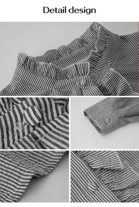 Hot Selling Frühling Herbst Stil einfarbig lässig lang ärmel ige Damen hemd mit plissierten Kanten, Damen hemd Top - Product Image 3