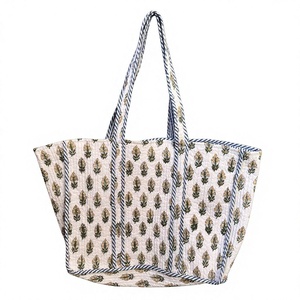 Bolsos de Mano de Algodón Personalizados a la Moda para Mujer, Bolso de Hombro con Cierre Abierto, Bolso de Diseñador Acolchado - Product Image 1