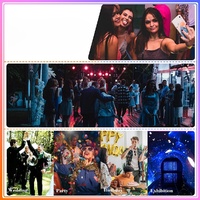 Cámara DE CABINA DE FOTOS giratoria de 360 ° colgada en techo holográfica Control inalámbrico Impresión de autoservicio para cumpleaños Fiestas de bodas