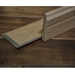 Rodapié de madera de roble <span class=keywords><strong>blanco</strong></span> Chapado en madera real, rodapié de madera real de ingeniería a precio de fábrica, muy <span class=keywords><strong>barato</strong></span> - Product Image 3