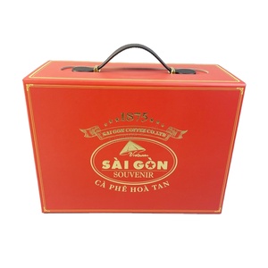 Tùy Chỉnh Cứng Nhắc Có Thể Gập Lại Hộp Gấp Đóng Mở Hộp Giấy Với Da Xử Lý Va Li Hộp Bao Bì Hộp Cho Cà Phê - Product Image 1