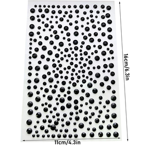1 feuille d'autocollants multicolores à paillettes pour le <span class=keywords><strong>visage</strong></span> et le corps, outils de maquillage auto-adhésifs avec - Product Image 6