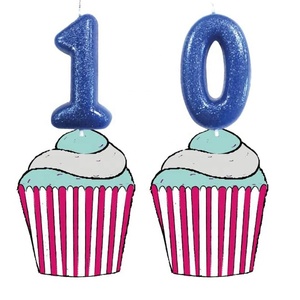 Bougie d'<span class=keywords><strong>anniversaire</strong></span> personnalisée pour décoration de fête, vente en gros, bougie numérique mixte pour gâteau, 6 cm, bougie numérique bleue - Product Image 5