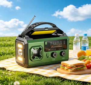 Nouvelle <span class=keywords><strong>radio</strong></span> <span class=keywords><strong>Internet</strong></span> portable 20000 mAh AM/FM avec haut-parleur, grande capacité, alimentation solaire, batterie rechargeable, LED, pour extérieur et situations d'urgence - Product Image 6