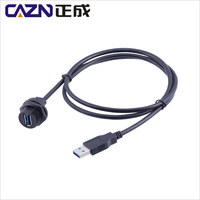 Cable micro USB de bloqueo rápido a RJ45 8p8c, montaje de panel de pared hembra a macho, PCB, resistente al agua, RJ45